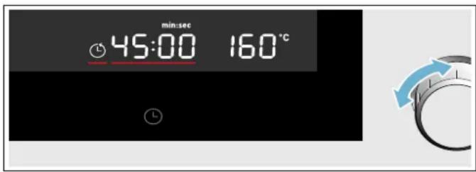 min:sec 45:00 160°C