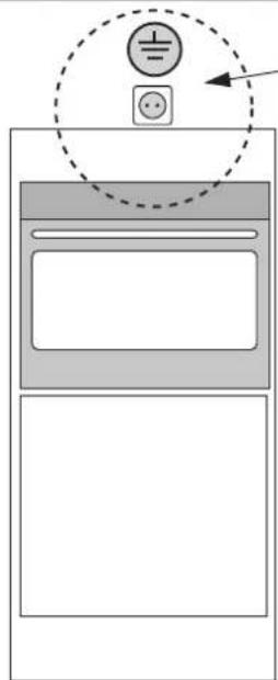 Diagram showing a kitchen appliance with a circular indicator and a smiley face, connected by an arrow.