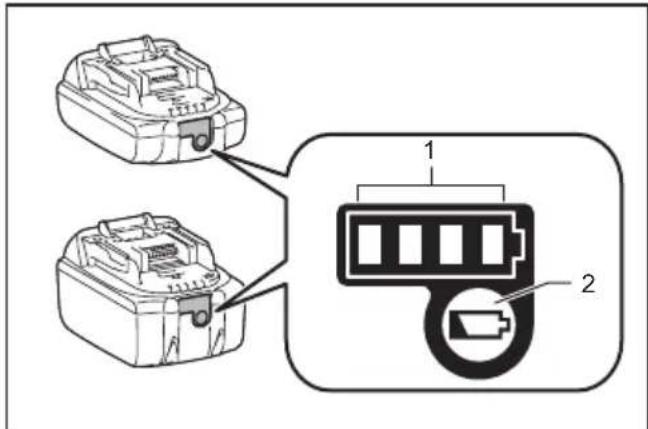 Diagram showing two connected components with labeled parts, likely illustrating a battery or connector assembly.