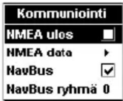 Kommunointi NMEA ulos NMEA data NavBus NavBus ryhmä 0