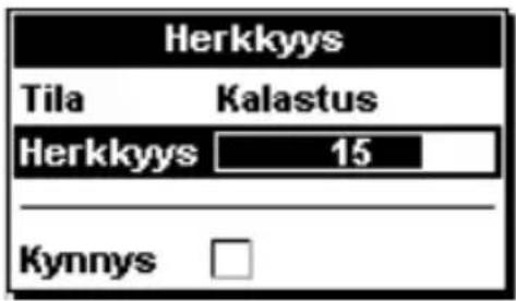 Herkkyys Tila Kalastus Herkkyys 15 Kynnys □