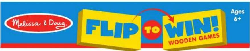 Melissa & Doug® FLIP TO WIN! WOODEN GAMES Ages 6+