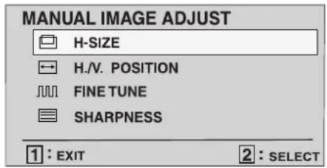 VIEWSONIC VA720 - Manual Image Adjust (kuvan käsinsäätö) - 1