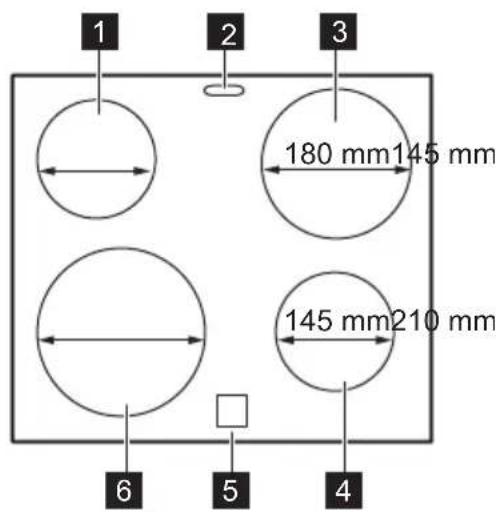 1 2 3 180 mm145 mm 145 mm210 mm 6 5 4