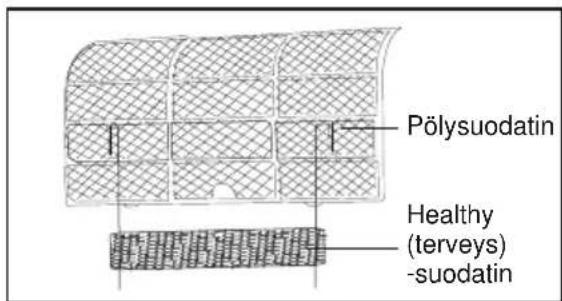 Pölysuodatin Healthy (terveys) -suodatin