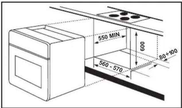 550 MIN 600 80÷400 560 - 570