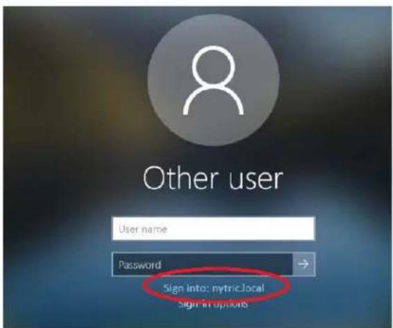 Other user User name Password Sign into: mytric.local Sign in options