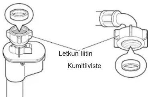 LG F14AW0S2 - Veden täyttöletkun kumitiivisteen tarkistaminen - 2