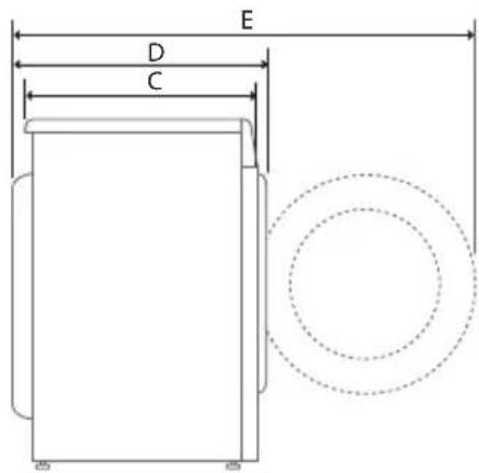 LG CV90J7S2BE - Mitat(mm) - 2