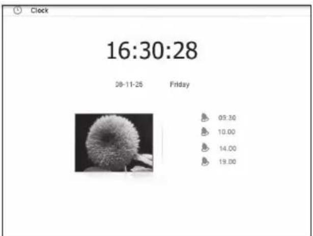 Clock 16:30:28 08-11-25 Friday 09:30 10:00 14:00 19:00