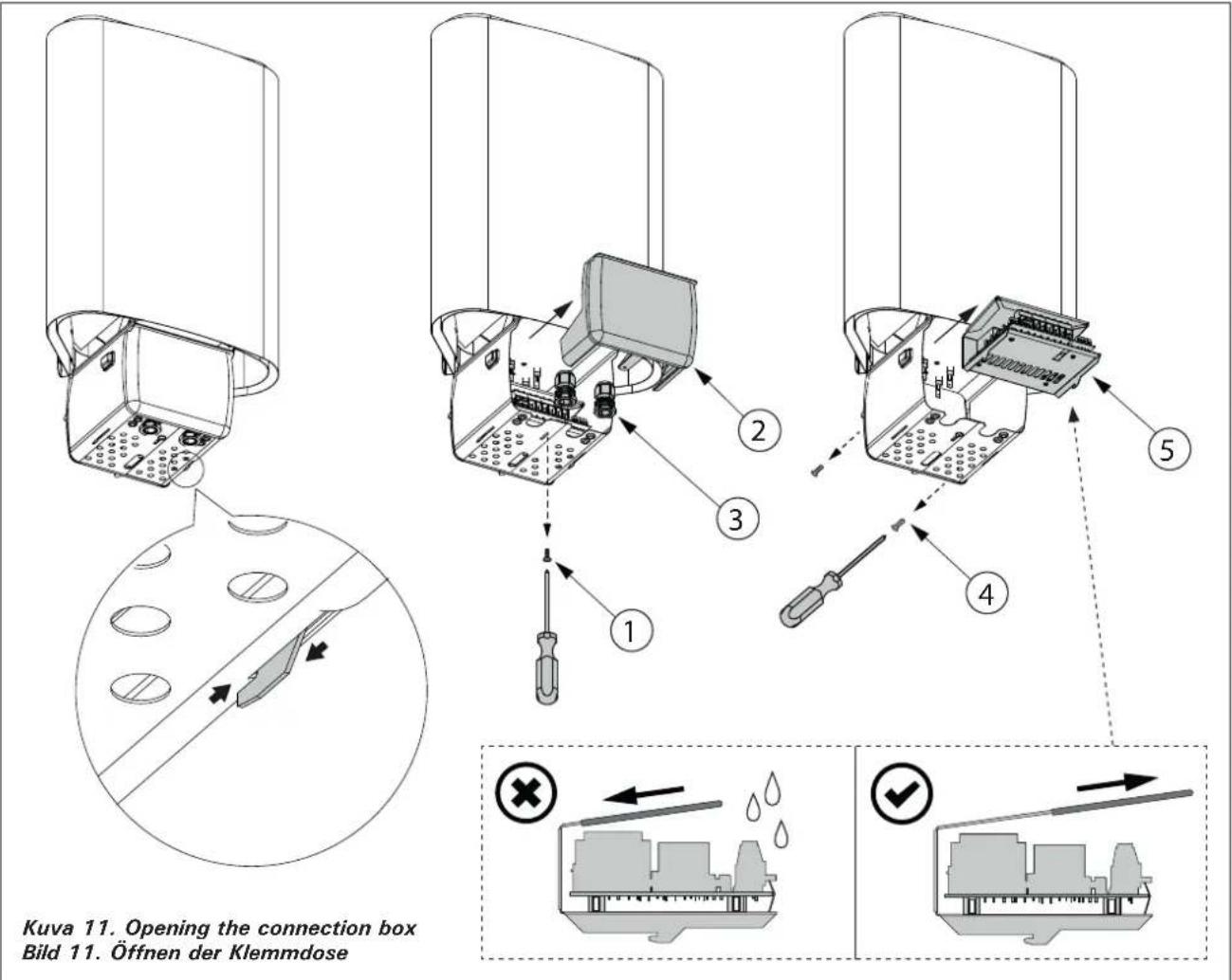 HARVIA Delta D23XE HD234XE - Montage des Bedienfeldes (Abb. 10.) - 2