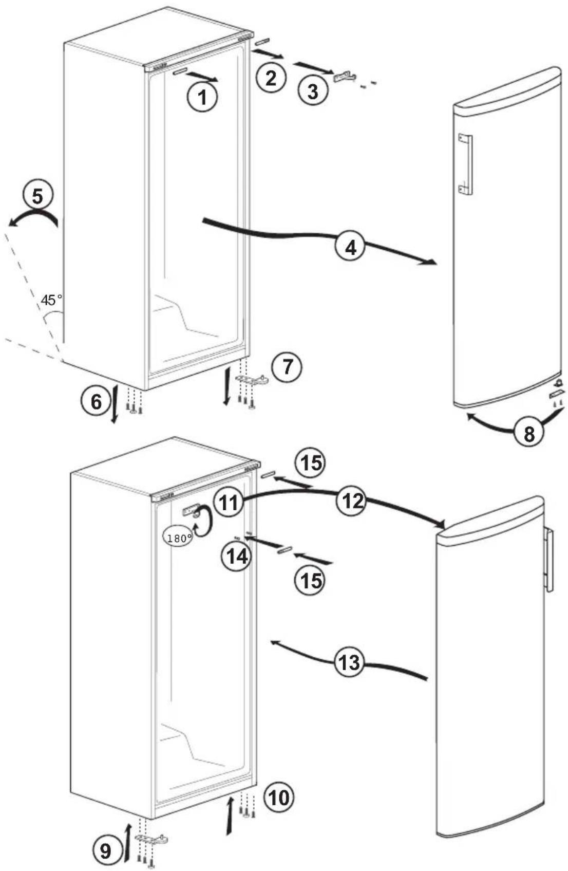 BEKO RSSE445M25W - Ovien uudelleen sijoitus - 1
