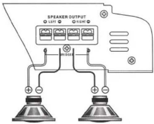 SPEAKER OUTPUT LEFT RIGHT BRIDGE
