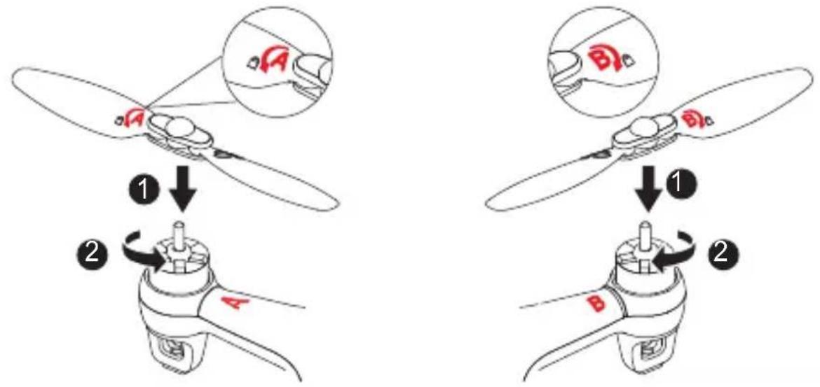 Syma W1 - Potkurien asennus - 1