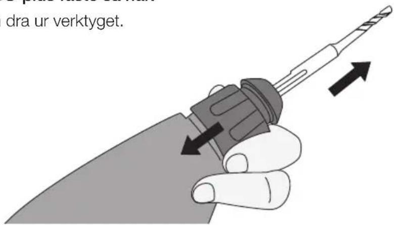 dra ur verktyget.