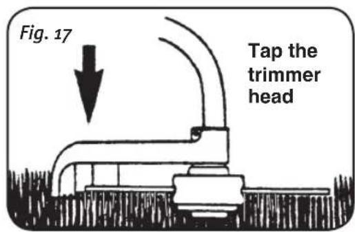 Fig. 17 Tap the trimmer head