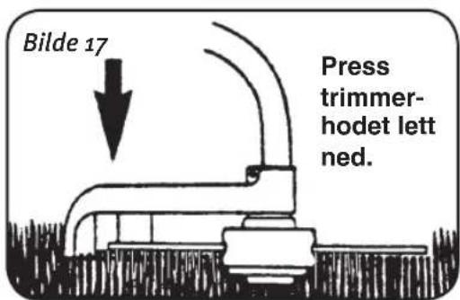 Bilde 17 Press trimmer- hodet lett ned.