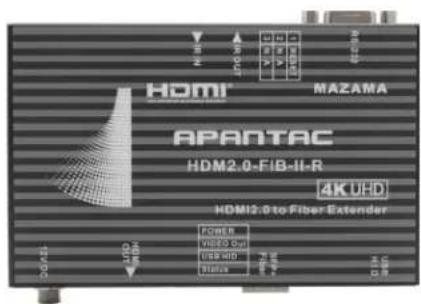 HDMI MAZAMA APANTAC HDM2.0-FIB-II-R 4K UHD HDMI2.0 to Fiber Extender Power VIDEO Opt USB HD Voltage 75 dB 30 MHz 100 MHz