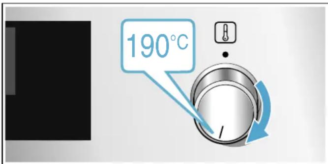 BOSCH HKN39A020W - Uunitoiminnon ja lämpötilan asettaminen - 2