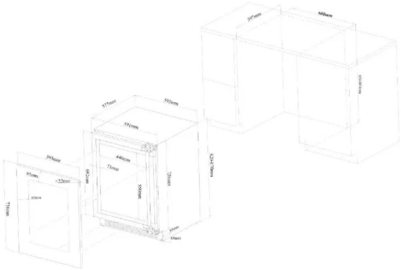 597mm 600mm 598mm 577mm 593mm 591mm 440mm 71mm 550mm 726mm 65mm 85mm 595mm 692mm 95mm <22mm 30mm 738mm