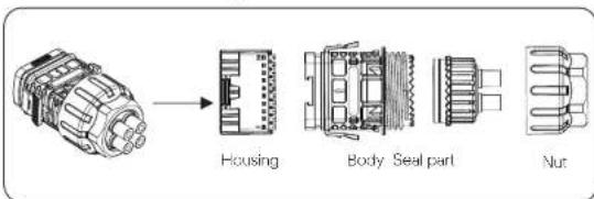 Housing Body Seal part Nut