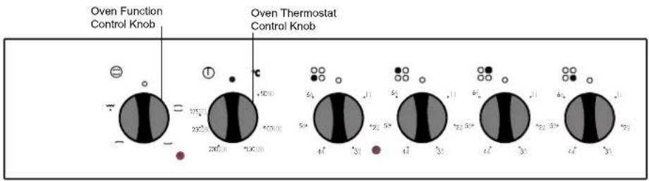 Oven Function Control Knob Oven Thermostat Control Knob