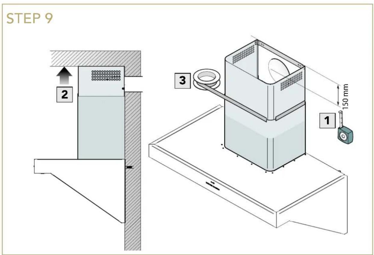 STEP 9 150 mm 1 2 3