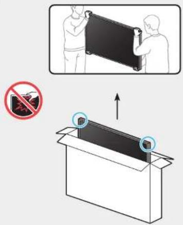 Diagram illustrating a device installation procedure with labeled components and a prohibition symbol indicating no protection.