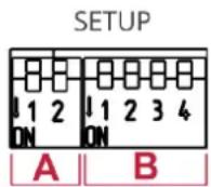 Kramer EXT3-POE-XR-R - Setting the DIP-Switches - 1