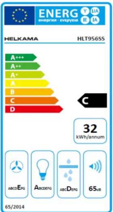 ENERG Y UA ENERG HEPEPHX - EVSPYEA IE IA HELKAMA HLT956SS A+++ A++ A* A B C D 32 kWh/annum ABCD EFG ABCDEFG ABCDEFG 65eB 65/2014