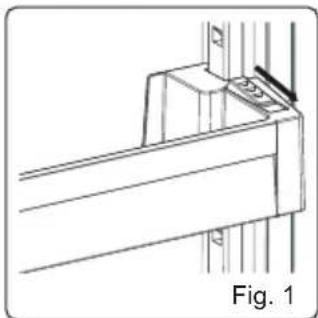 Technical line drawing of a mechanical bracket assembly (no text or symbols)