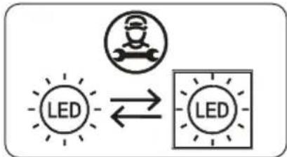 graph TD A["LED"] <--> B["LED"] style A fill:#fff,stroke:#000 style B fill:#fff,stroke:#000