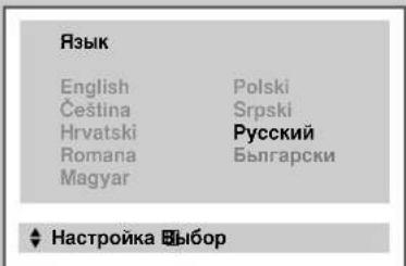 Язык English Polski Čeština Srpski Hrvatski Rусский Romana Былгарски Magyar Настройка ☐ выбор