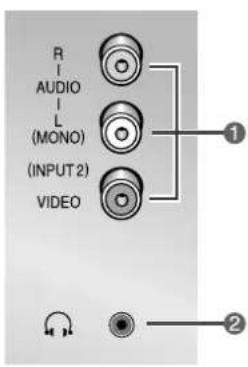 R AUDIO L (MONO) (INPUT 2) VIDEO ① ②