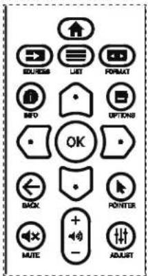BURESS LIST FORMAT INFO OPTIONS OK BACK POINTER MUTE + - ADJUST