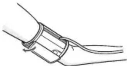 OMRON Comfort Cuff - Kun mansetti on oikeassa kohdassa, sulje tarrakiinnitin LUJASTI. - 1