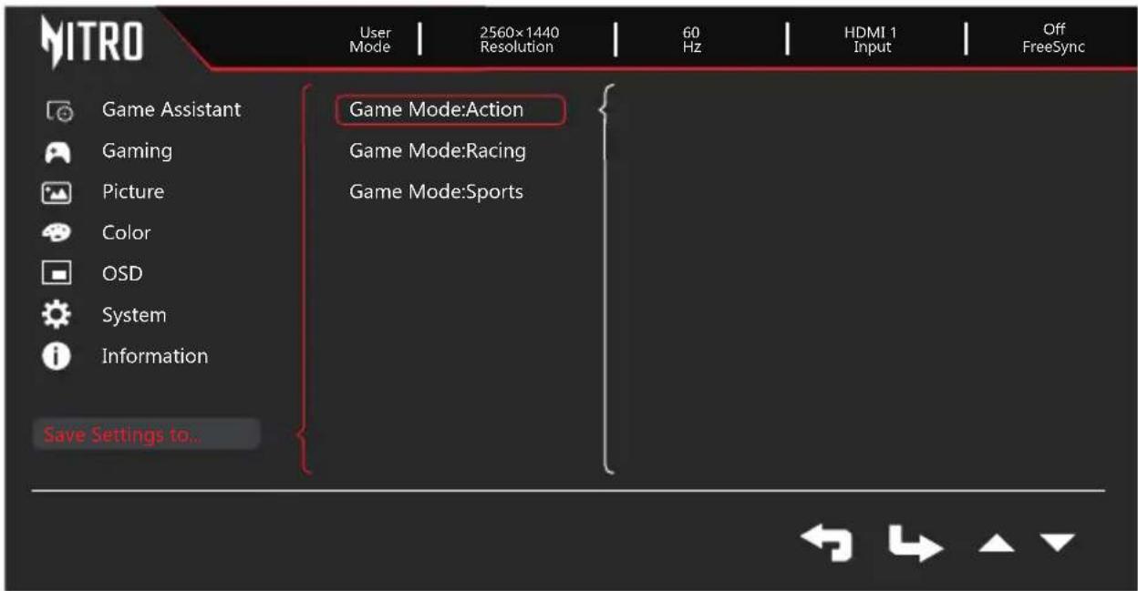 ACER AEG270UP3 - Save Setting to …(保存设置到…)(仅限用户模式) - 1