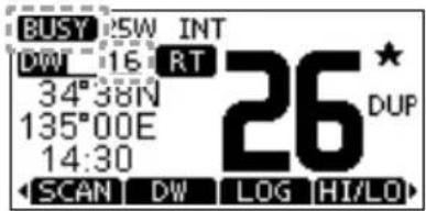 BUSY 25W INT DW 16 RT 34°38N 135°00E 14:30 SCAN DW LOG HI/LO 26 DUP