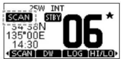 25W INT SCAN STBY 06* 54:58N 135°00E 14:30 SCAN DW LOG HI/LO