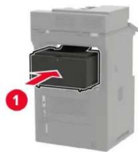 LEXMARK MX822 - 4-alustaisen postilaatikon asentaminen - 3