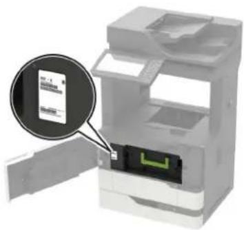 LEXMARK MX822 - Tulostimien sarjanumeron etsiminen - 2