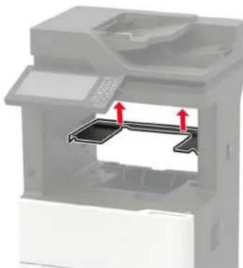 LEXMARK MX822 - 4-alustaisen postilaatikon asentaminen - 2