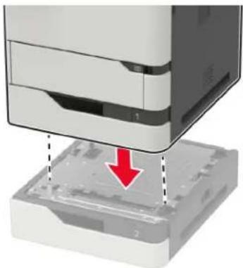 LEXMARK MX822 - arkin lokeron asentaminen - 4