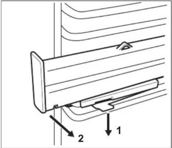 ELECTROLUX LKI561401X - Teleskooppikannattimien poistaminen - 1