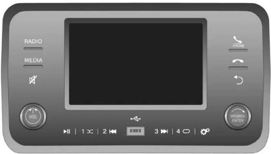 RADIO MEDIA VOL PHONE BROWSE ENTER 1 2 3 4