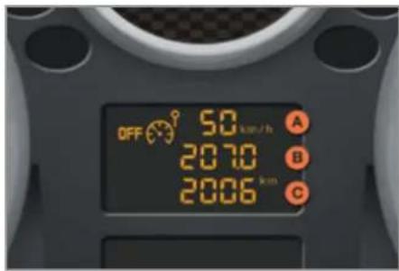 OFF 50 km/h A 2070 km B 2006 km C