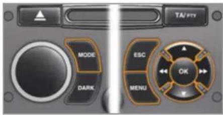 TA/PTV MODE ESC DARK MENU OK