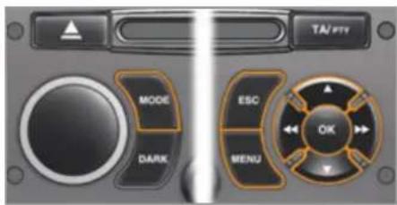 TA/PTV MODE ESC DARK MENU OK