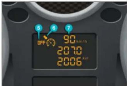 5 6 7 OFF 90 km/h 2070 2006 km