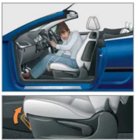 PEUGEOT 207 (2013) - Selkänojan kallistuksen säätö - 1